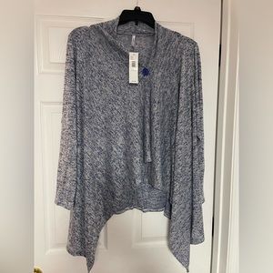 NWT- Passports blue/gray lightweight cardigan